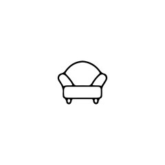 Armchair icon flat vector design. 