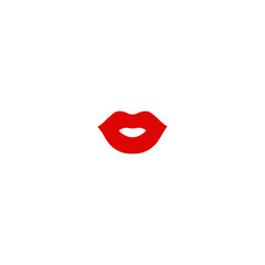 Woman lip icon flat vector design. 