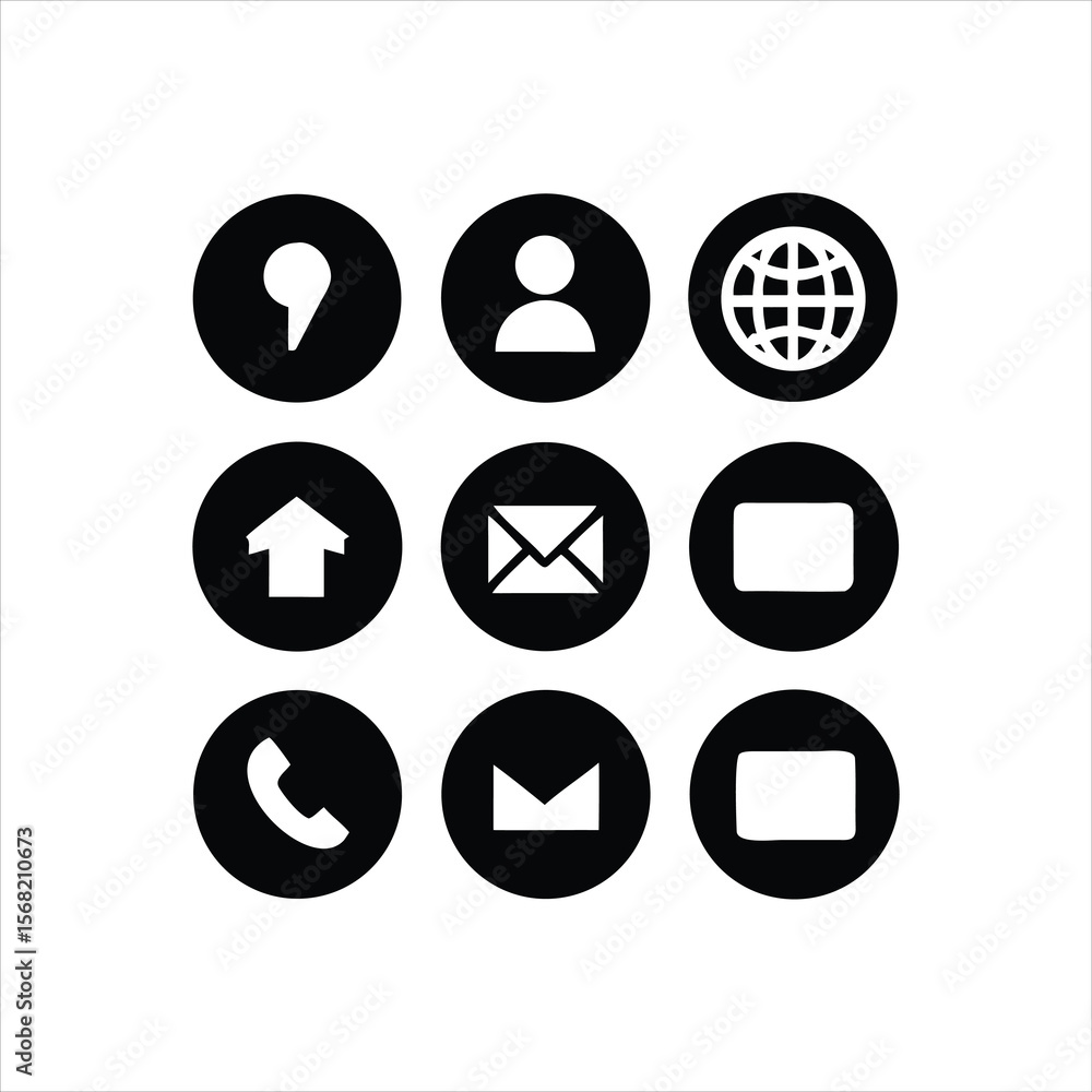 Wall mural glossy media player icon set: web symbols for audio and video control