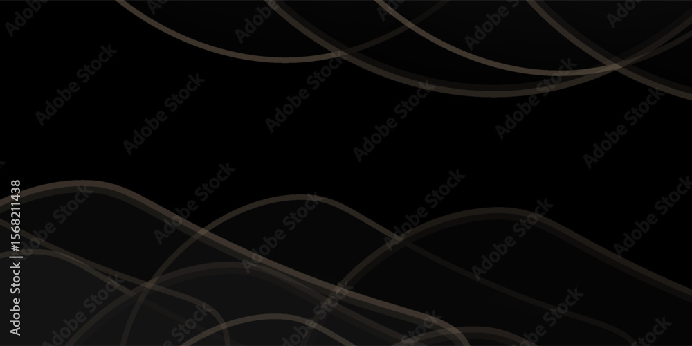 Poster abstract black curved shape background with a sleek gradient. smooth dark wave texture for a modern,