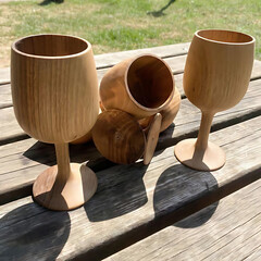 The lighting is soft and even, highlighting the textures and colors of the wood.