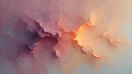Fototapeta premium Swirling pastel clouds abstract pink