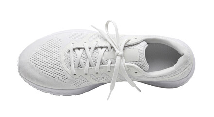 White Athletic Sneaker Top View 1.