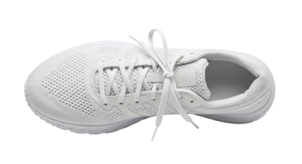 White Athletic Sneaker Top View 1.