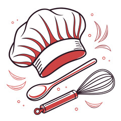 vector illustration of a chef hat