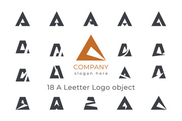A letter logo object, New A letter logo template.