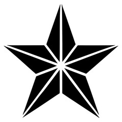 Star Icon Single vector shilhouette  