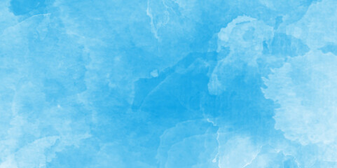 soft sky blue watercolor background, hand painted blue watercolor texture, blue watercolor abstract paint stroke and splashes,  Light sky blue shades watercolor background.
