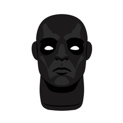 Obraz premium Black faceless mannequin head on white background 
