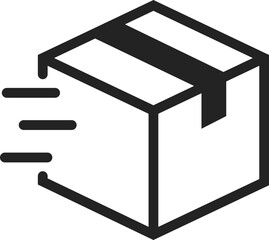 Fast delivery, shipping, logistics and courier services package icon vector