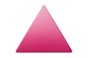 Pink gradient triangle representing technological advancement, innovation, signaling progressive growth against transparent backdrop