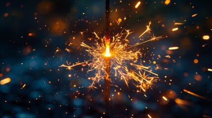 Obraz premium Vibrant Night Sky Filled with Colorful Fireworks, Sparkling Lights, and Joyful Celebration Moments