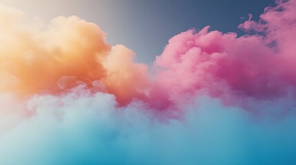 Naklejka premium Colorful cloudscape in pastel hues.