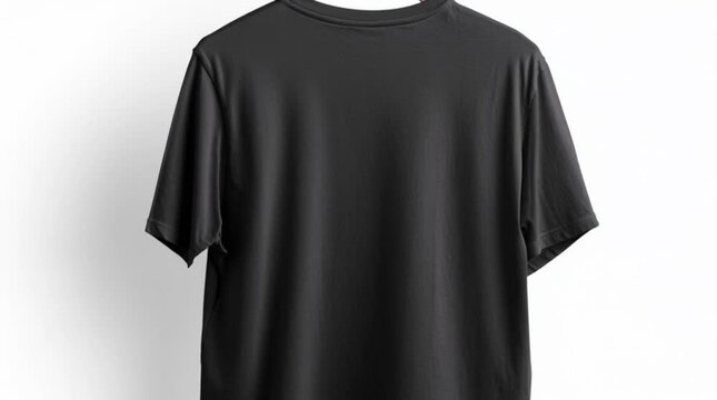 Black t-shirt mockup on white 