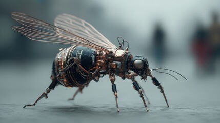 Steampunk insect detailed close up