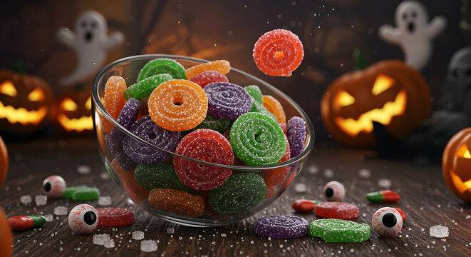 Fresh holiday dessert still life with Christmas balls, knitting needles, and yarn