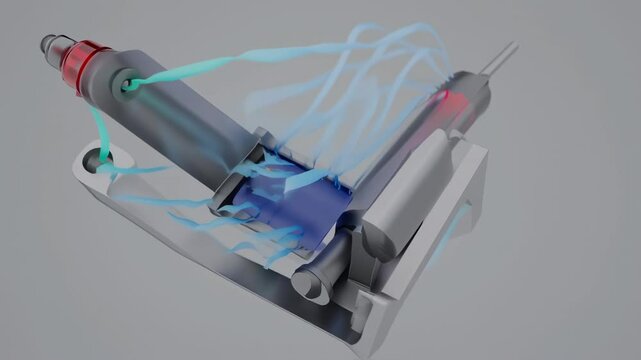 Detailed illustration of a tattoo machine