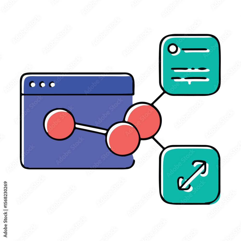 Poster online shopping cart icon with phone and computer for web and mobile business