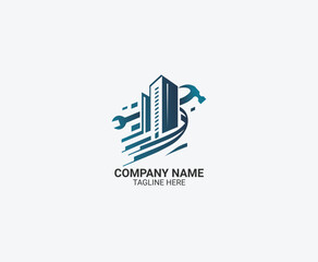 Creative House repair logo, House fix, repair house logo vector.