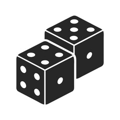 Two Dice silhouette vector illustration