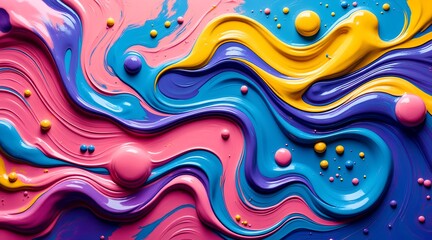 Abstract Swirling Paint Colorful Background