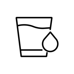 glass of water vector icon