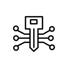 castle technology vector icon