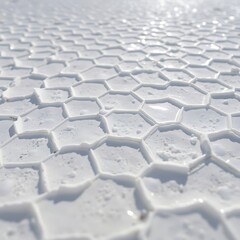 Naklejka premium Hexagonal salt formations at Salinas Grandes, Argentina