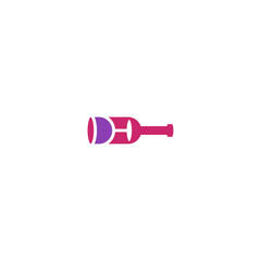 Glass in a bottle logo idea.
