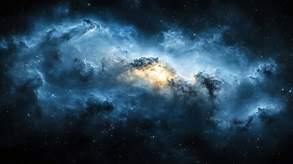 Obraz premium A nebula of swirling cosmic dust and light.