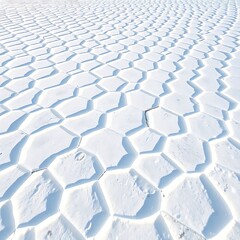 Obraz premium Hexagonal salt formations at Salinas Grandes, Argentina