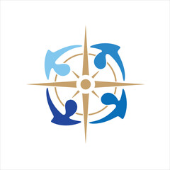 Community Compass Logo Unity, Direction, and Social Guidance Symbol