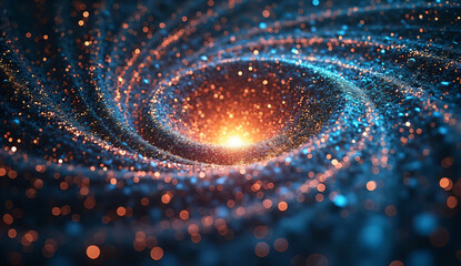 Cyber Data Vortex Scene – Abstract Technology Design with Neon Light Effects, AI Neural Data Environment, Ultra Detailed Cyber Landscape, No Text Elements