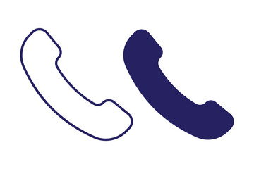 Ringing phone icon set. Telephone call sign. Smartphone ringing symbol on Transparent background. Vector illustration. EPS 10.