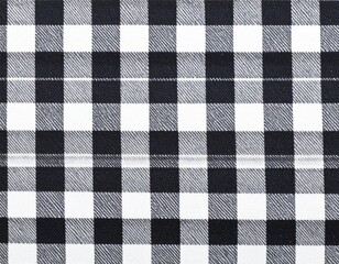 Black and white checkered fabric texture