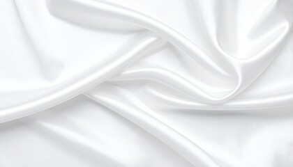 Obraz premium White satin fabric folds