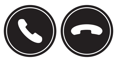 Set of phone icon variations in different styles, phone icon set, call icons, black and white, phone call icon, Vector illustration. EPS 10.