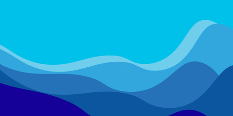 Sea waves layer vector background illustration vector. Sea beach vector illustration, banner with space for text. summer sea. modern