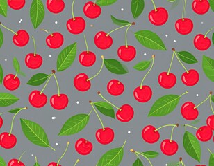 Cherries and leaves pattern (4)