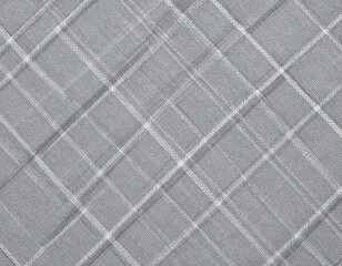 Gray plaid textured fabric