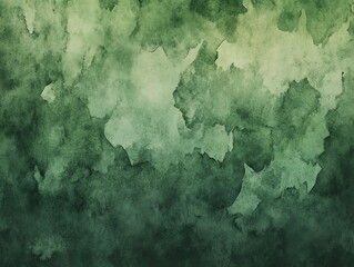 Dark green watercolor background Gradient fill Deepgreen hand drawn watercolour texture Nature, eco template Rough, uneven edges and rounded corners
