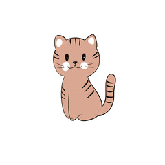Cute cat, illustration 