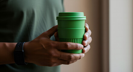 woman holding a cup of coffee