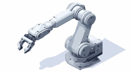 A detailed illustration of a robotic arm with a gripper, showcasing its design and functionality clearly