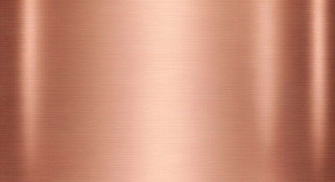 Copper Metal Surface with Brushed Texture in Warm Rose Gold Tones