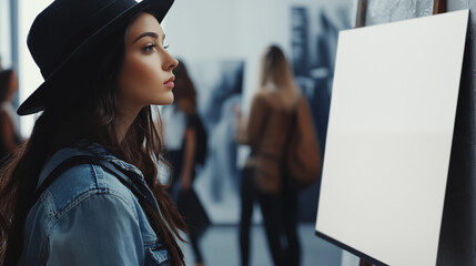 Blank Canvas at Art Show, Blank Canvas at Art Gallery