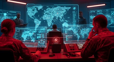 Global monitoring team in control room