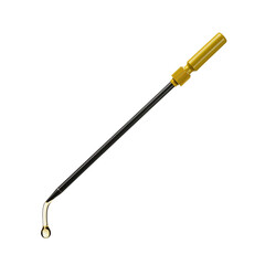 Oil dipstick for checking vehicle oil levels with black and yellow design  