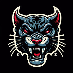 ferocious panther vector illustration 