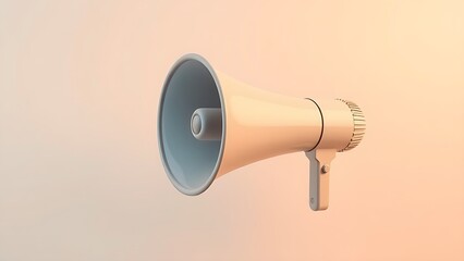 Vintage-style megaphone on pastel background, representing conceptual communication.